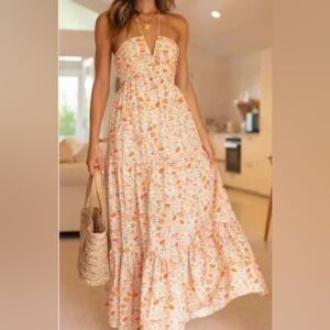 NWOT! Bohemian Floral Maxi Dress